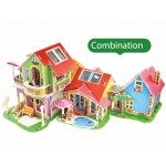 Set casuta Dream Villa - Casute din lemn cu mobilier 5 in 1 Set casuta Dream Villa - Casute din lemn cu mobilier 5 in 1